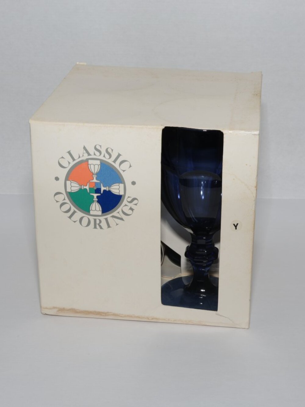 Libbey DuraTuff Blue Goblets Set of 4 Gibraltar Water Wine Glasses Vintage USA - Picture 4 of 5